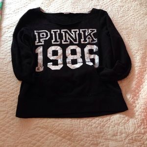 PINK Brand Black Pullover Sweatshirt