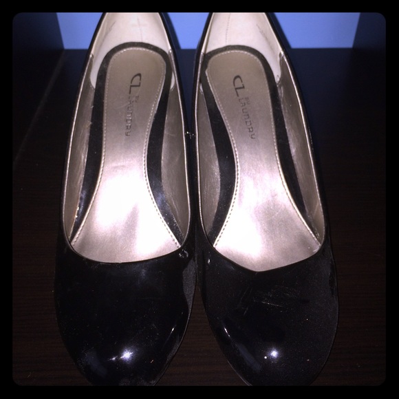 CL by Chinese Laundry Black Patent Wedges