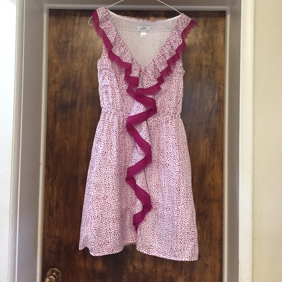 Ann Taylor white and pink summer dress