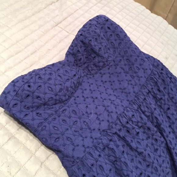 Navy sweet heart neckline summer dress - Picture 2 of 4