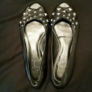 Jessica Simpson peep toe flats