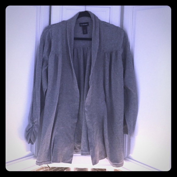 Lane Bryant plus size grey cardigan 3/4" sleeves