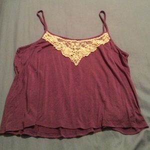 Purple crochet crop top