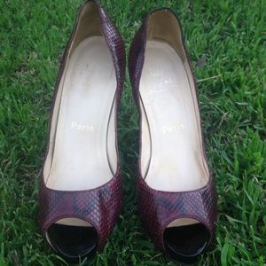 Authentic Christian Louboutin snakeskin heels