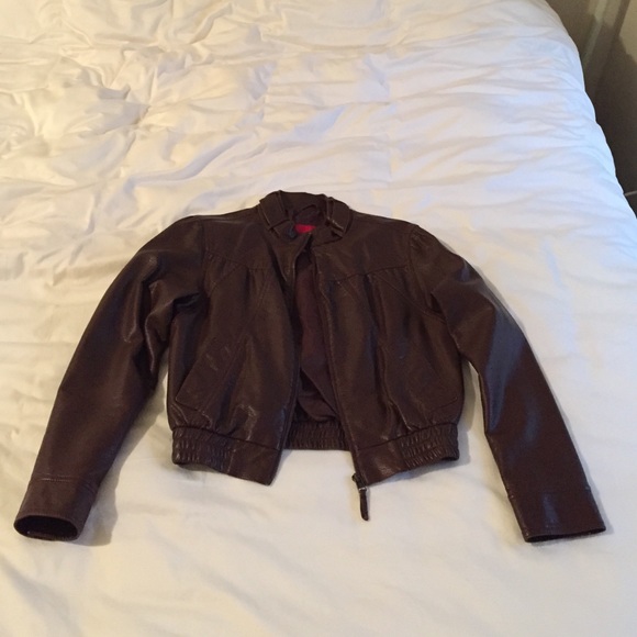 Brown bomber jacket