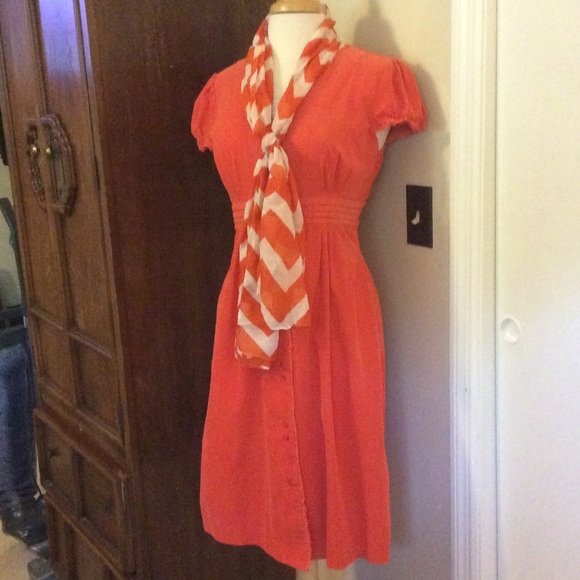 LAST CHANCE Vintage Chadwick's orange dress sz 8