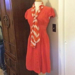 LAST CHANCE Vintage Chadwick's orange dress sz 8