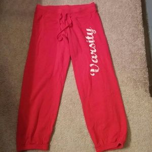 Red capri sweats size medium