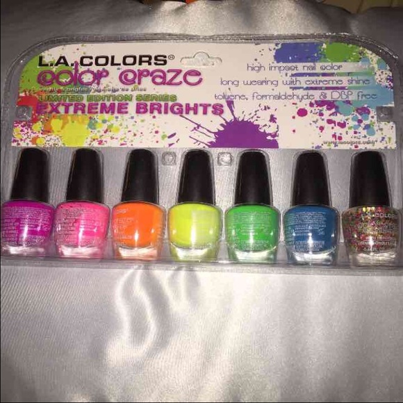 LA Colors Color Craze Extreme Brights Nail Polish - Picture 1 of 2