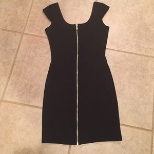 H&M black zipper detail cocktail dress