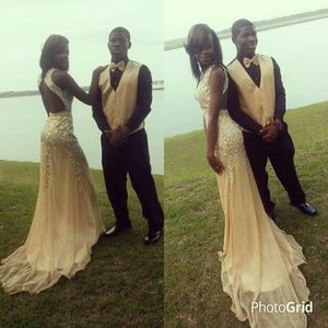 Champagne prom dress