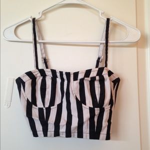 Charlotte Russe crop top with side zipper