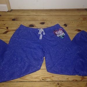 NWOT Sparkly Blue hard candy capris