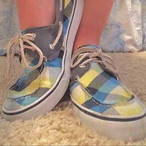 Sperry Top-Siders blue & yellow!