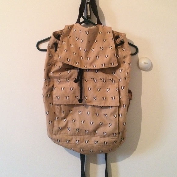 Urban Outfitters Boston Terrier Dog Print backpack