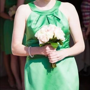 Light green bridesmaid dress