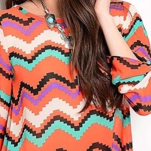 New-Bright chevron shirt