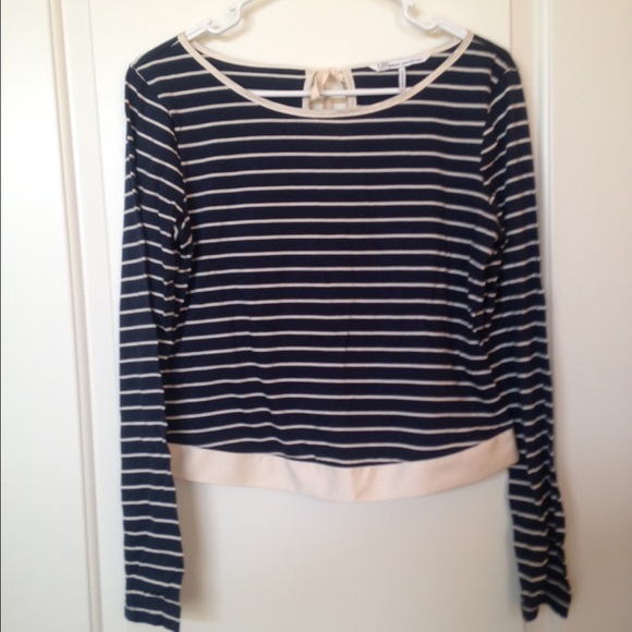 Nautical striped crop top