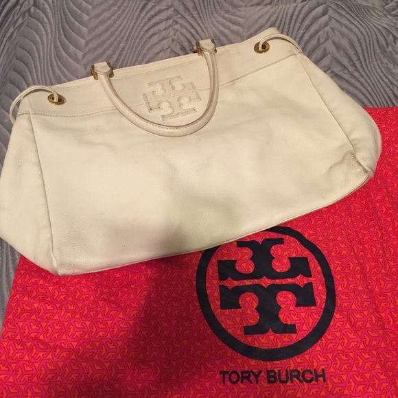 Off white & Gold Authentic Tory Burch handbag - Picture 1 of 4