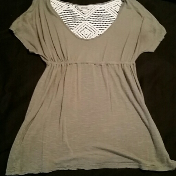 Olive green cream top