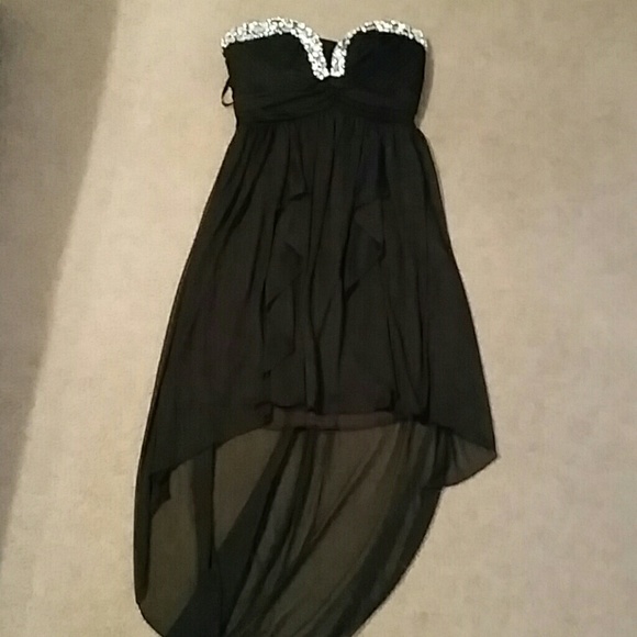Beaded black chiffon dress