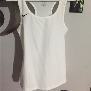 White Nike Dri-Fit tank tops