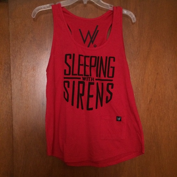 red Sleeping with sirens racer back