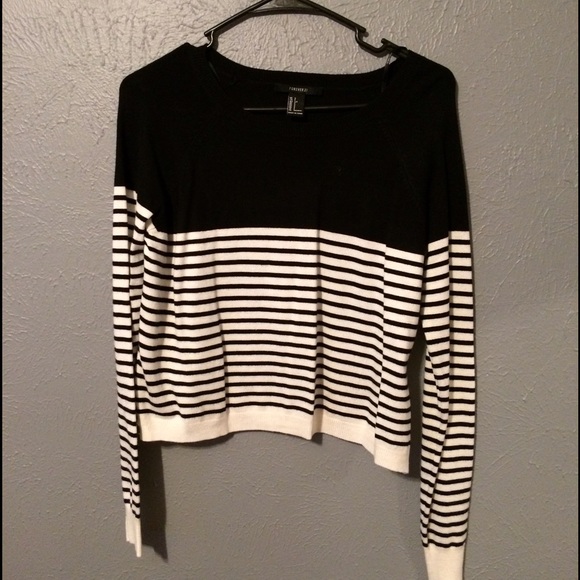 black and white striped sweater