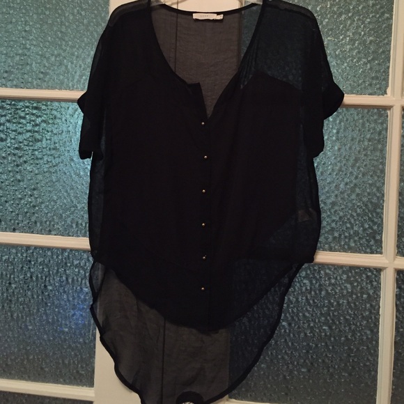 Sheer black top