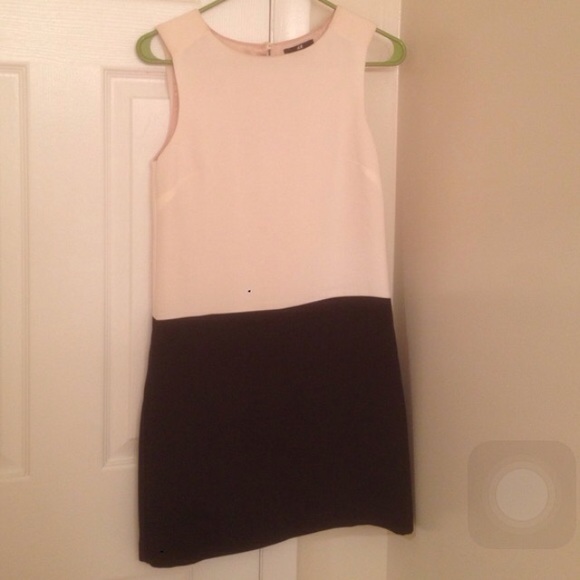 ivory & black h&m dress