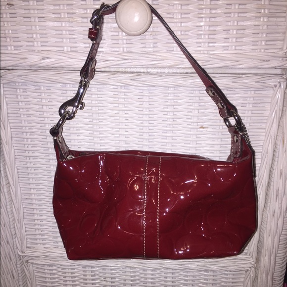 Garnet/red coach bag