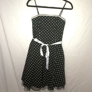Black and white spotted dress