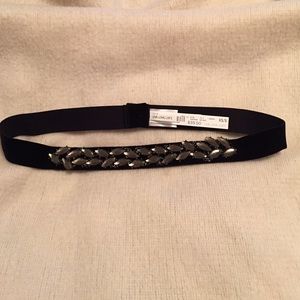 Brand new nylon belt with metallic jewel details