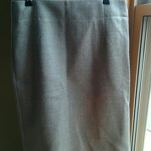 J Crew wool no.2 pencil skirt in heather grey