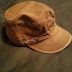 Brown Hollister messenger hat