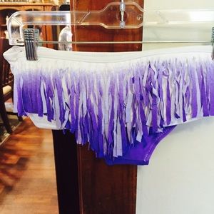 New-Deep purple fringe bikini