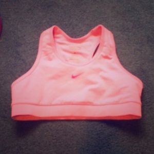 Pink sports bra