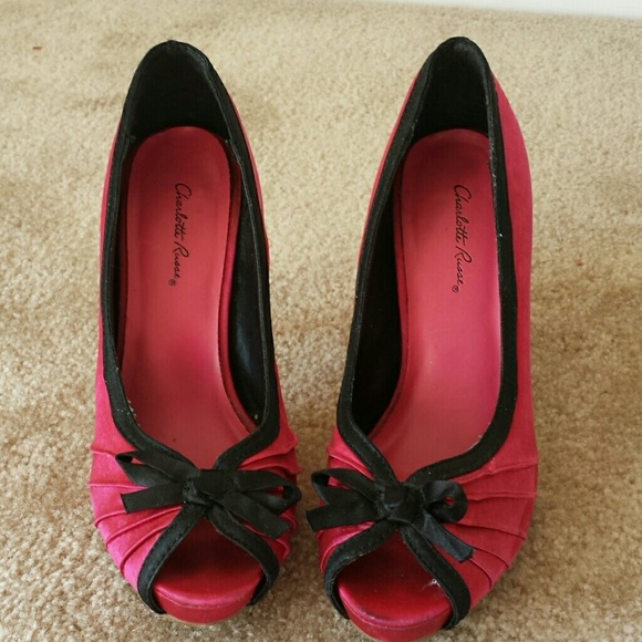 Charlotte Russe Hot Pink Heels - Picture 1 of 3