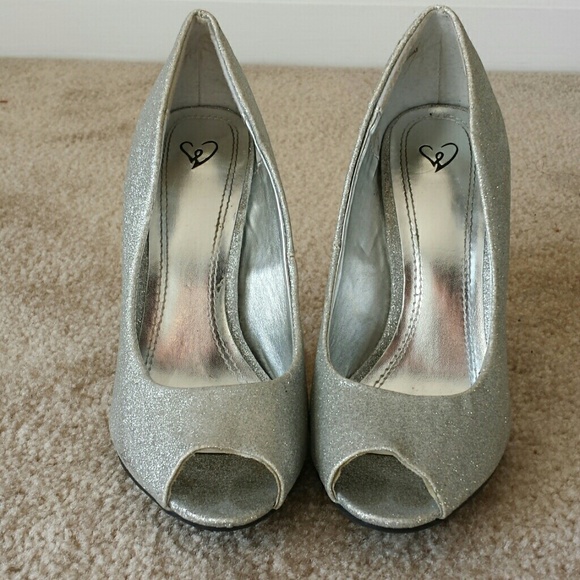Sparkly Silver Heels
