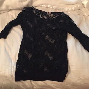 Black lace top