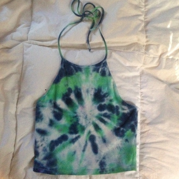 Tie Dye Halter Crop Top