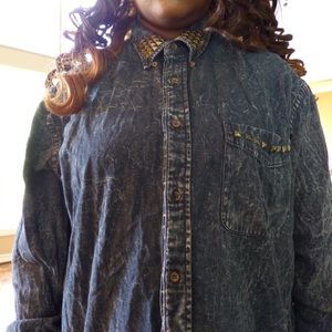 Urban Renewal XL Marble Wash Denim Button Down