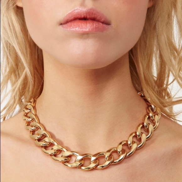 Nastygal Chunky Gold Chain Necklace - Picture 3 of 4