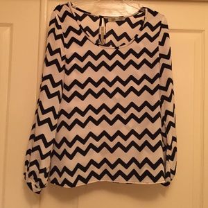 Francesca's collection chevron blouse