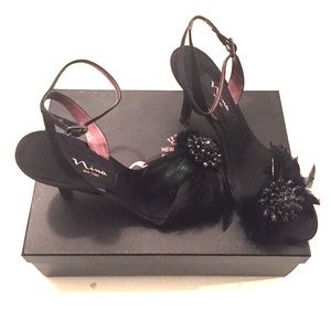 Nina Black Strappy Heels