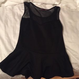 Black peplum top
