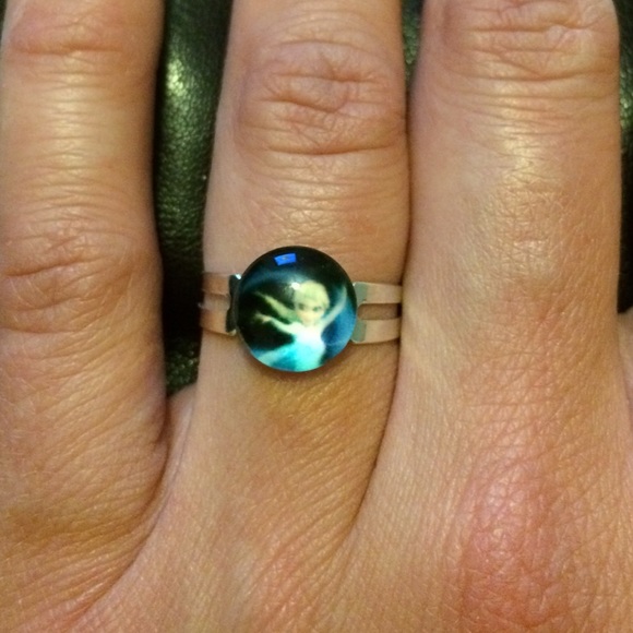 Elsa Handmade Glass Dome Adjustable Ring. - Picture 1 of 1