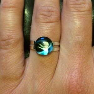 Elsa Handmade Glass Dome Adjustable Ring.