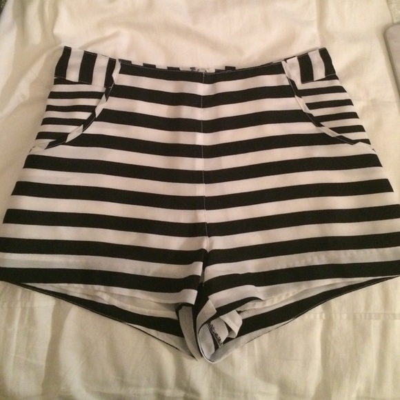 Black & White Stripe Shorts