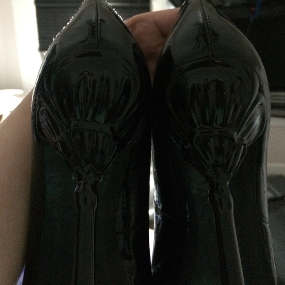 Pelle mode flower stem heel open toe - Picture 3 of 3